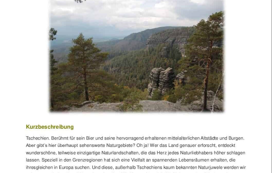 Infoblatt Naturtour Tschechien 2021