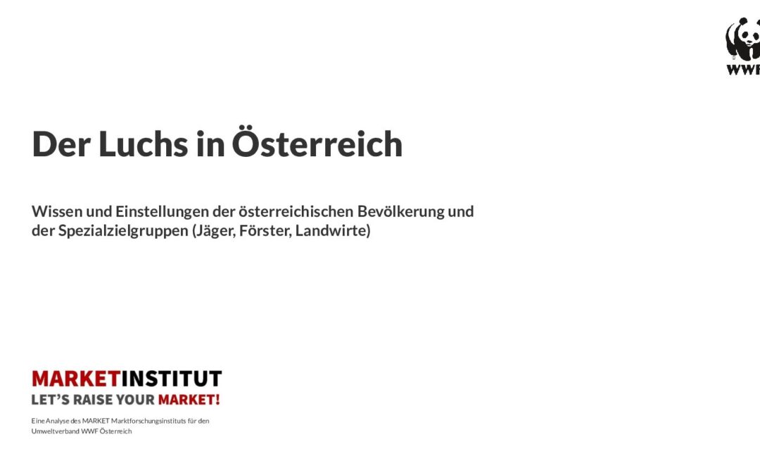 WWF Marketinstitut 2023 Befragung Luchs in Oesterreich