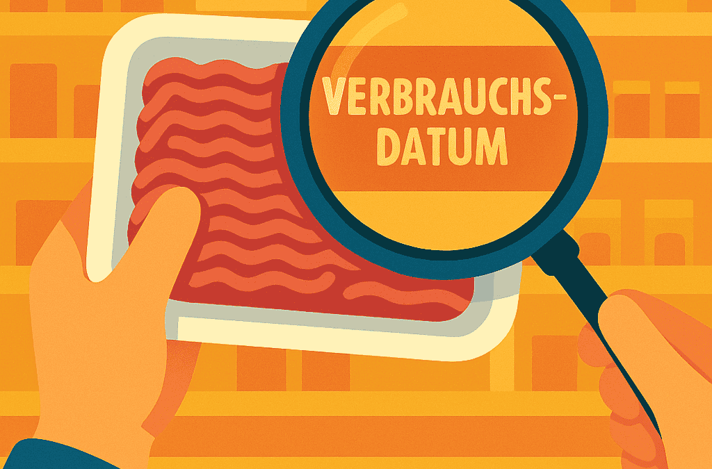 Verbrauchsdatum an einer Packung Fleisch (c) ChatGPT WWF
