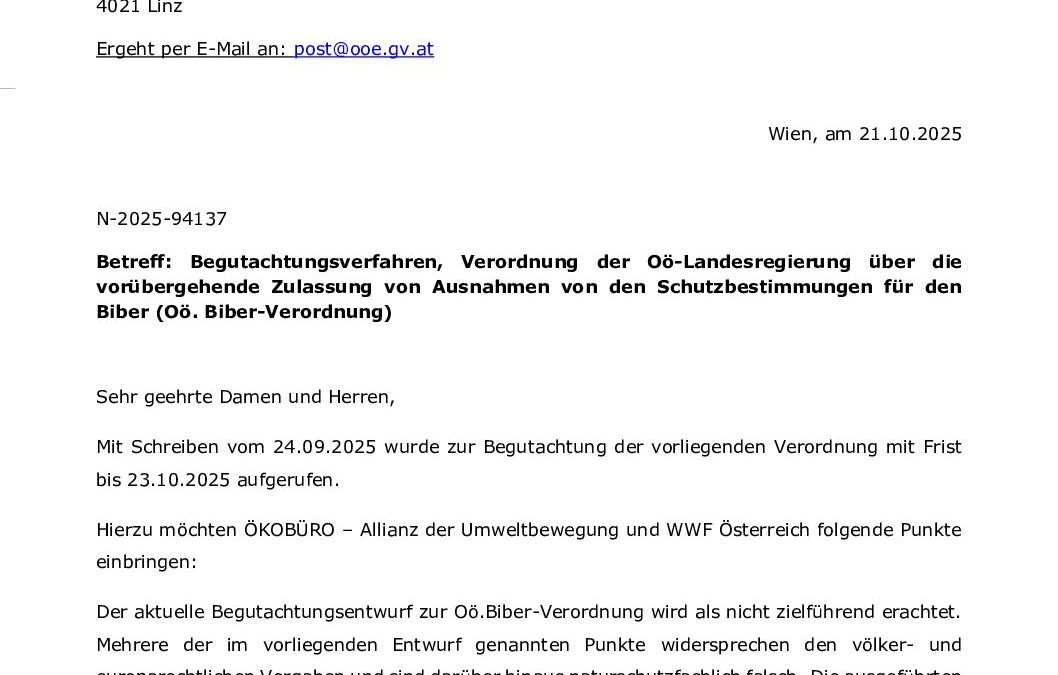 WWF-Stellungnahme_20251021_OÖ-Biber-VO
