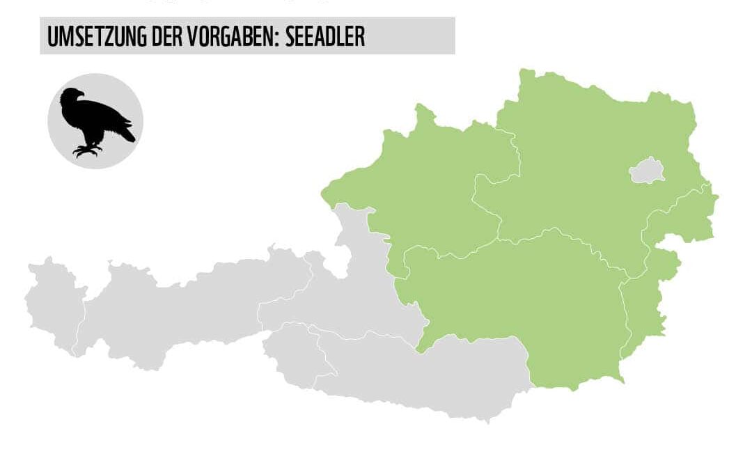 Grafik Karte Österreich mit Bundesländern Artenschutz Seeadler (c) WWF
