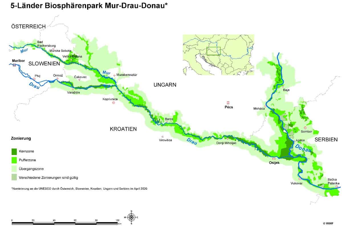 5-Länder Biosphärenpark Mur-Drau-Donau