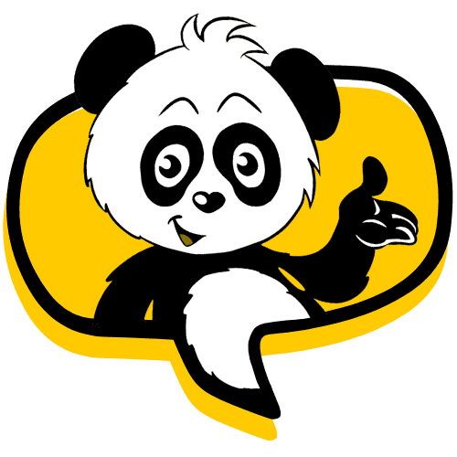 Pia Panda in gelber Sprechblase (c) WWF Pia Panda in gelber Sprechblase