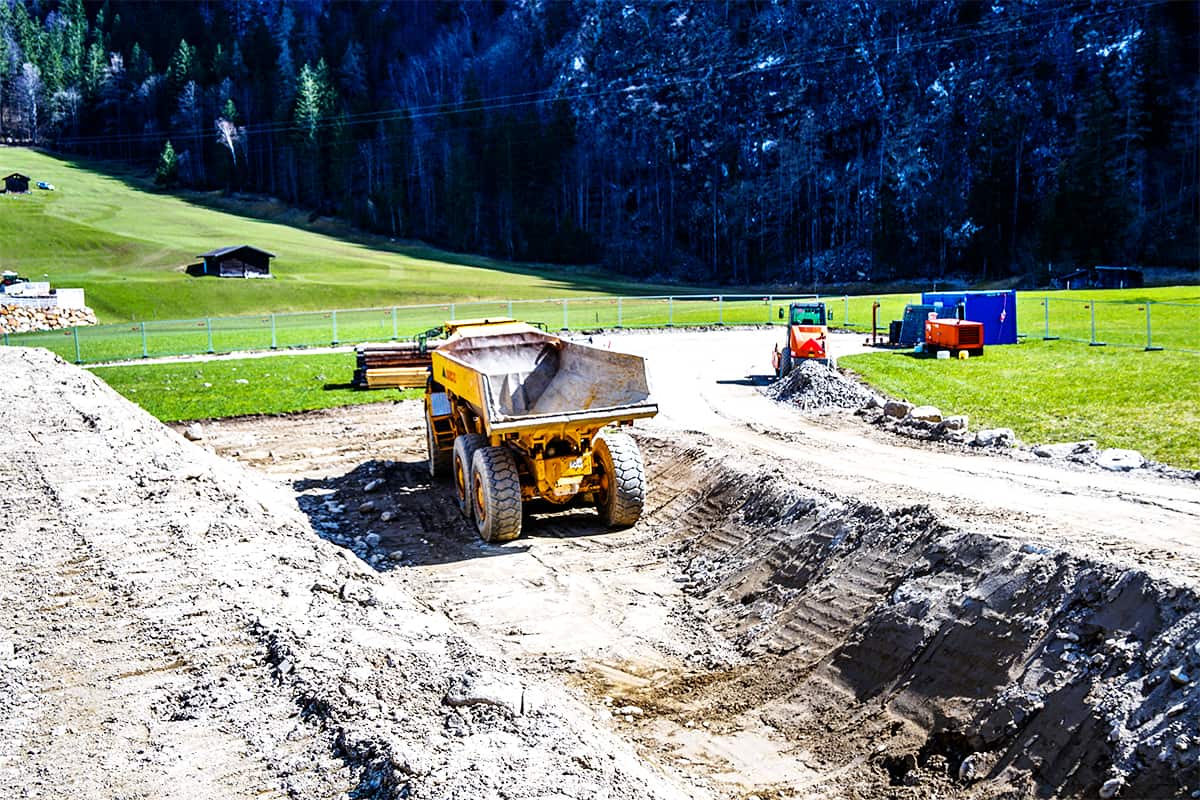 Baustelle in der Natur