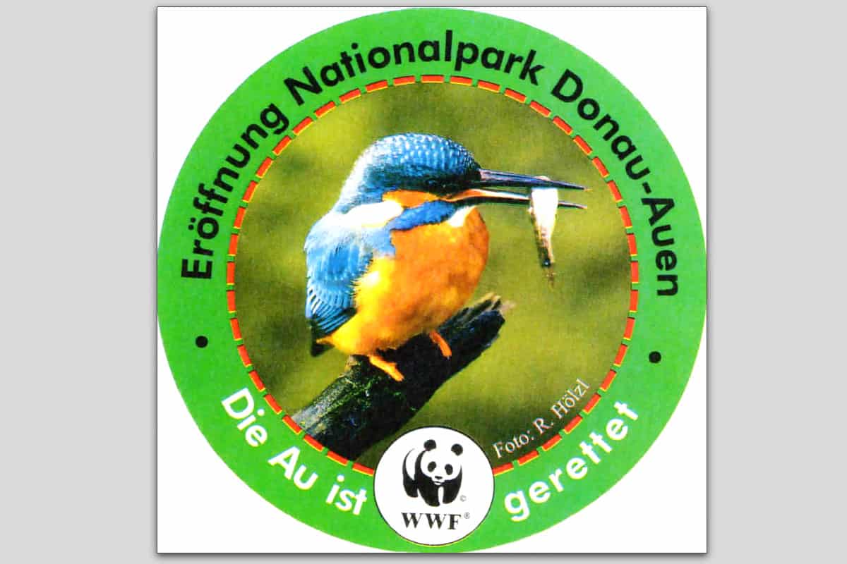 WWF Sticker die Au ist gerettet 1990