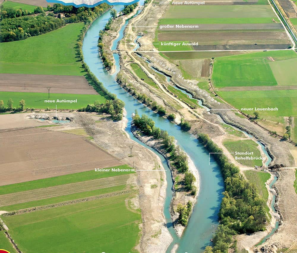 Drau, Obergottesfeld nach Maßnahmenumsetzung  , © by Amt der Kärntner Landesregierung / S. Tichy