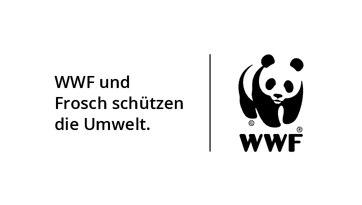 Frosch und WWF schützen die Umwelt Logo