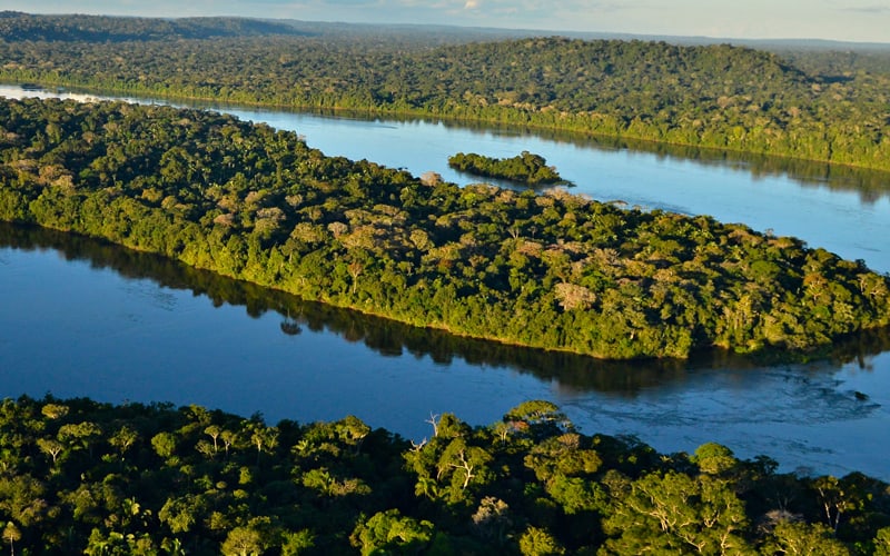 Luftaufnahme des Juruena Fluss