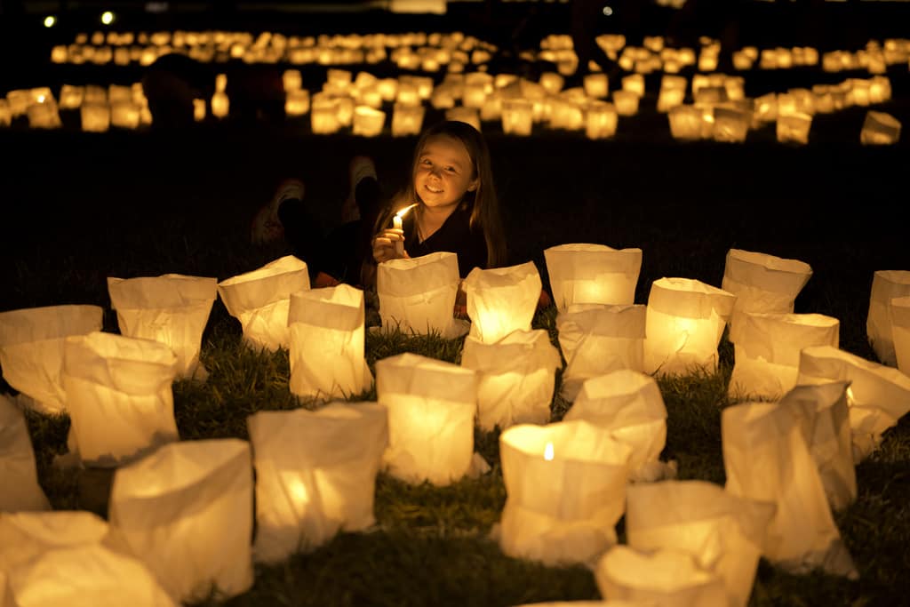 Ein Lichtermeer aus Kerzen zur Earth Hour!