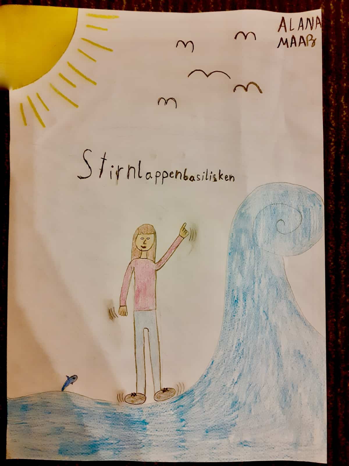 Alana und der Stirnlappenbasilisk, © by privat Alana und der Stirnlappenbasilisk, © by privat