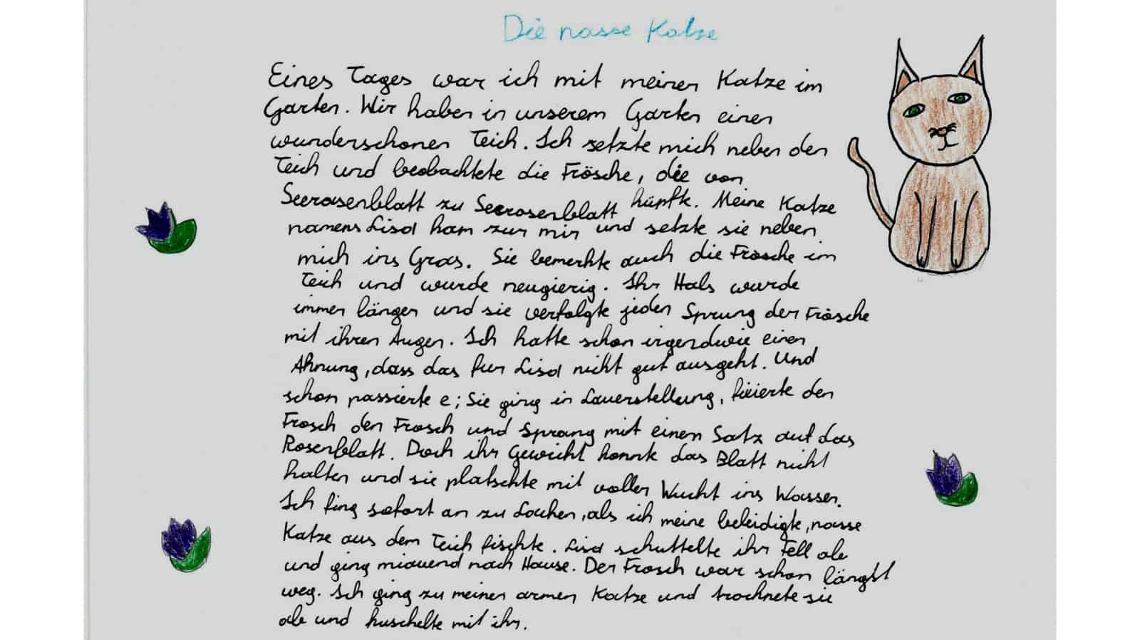 Die nasse Katze und der Frosch