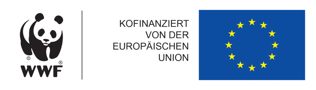 WWF und EU logobadge für kofinanzierte Projekte