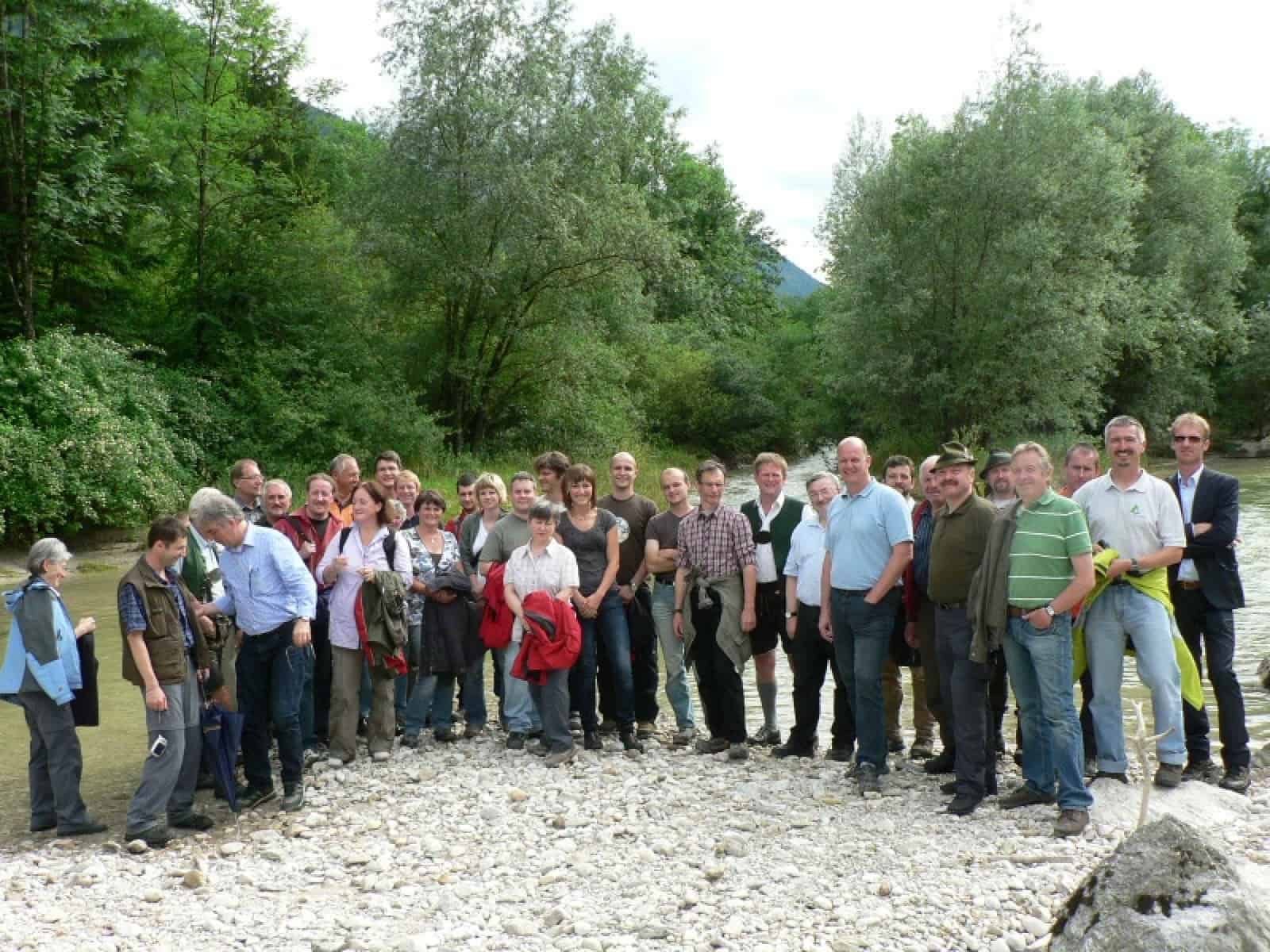 Abschlussfoto an der Mündung des Lahnsteinarms