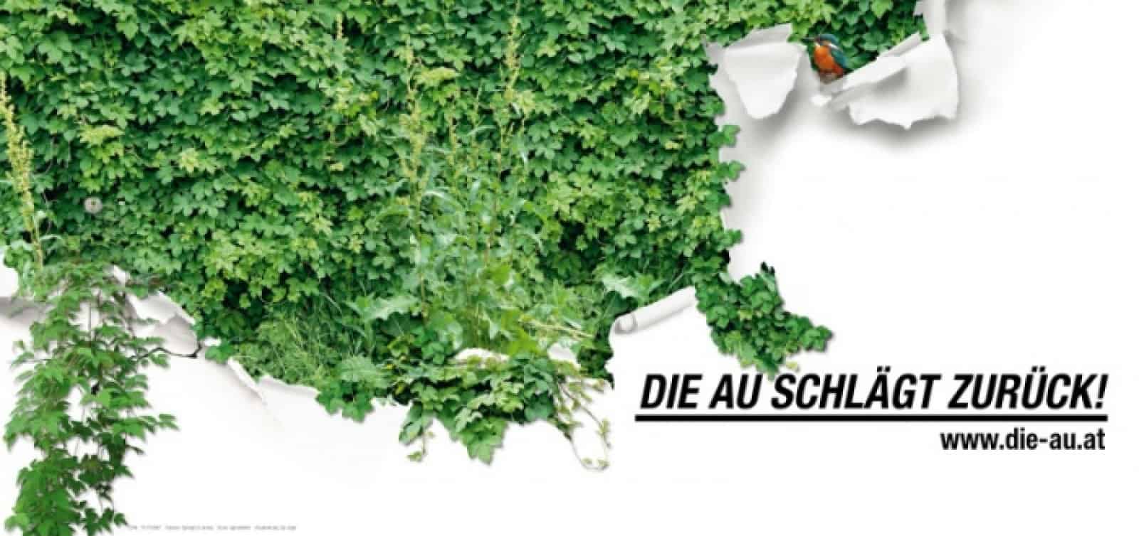 WWF-Plakat "Die Au schlägt zurück"