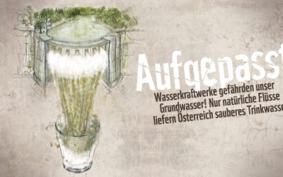 Ausstellung „Mär von der sauberen Wasserkraft“ in Schladming