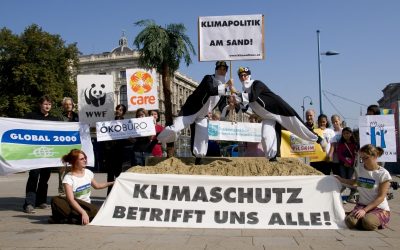 Weltweiter Klimaaktionstag: Pinguine stranden in Wien