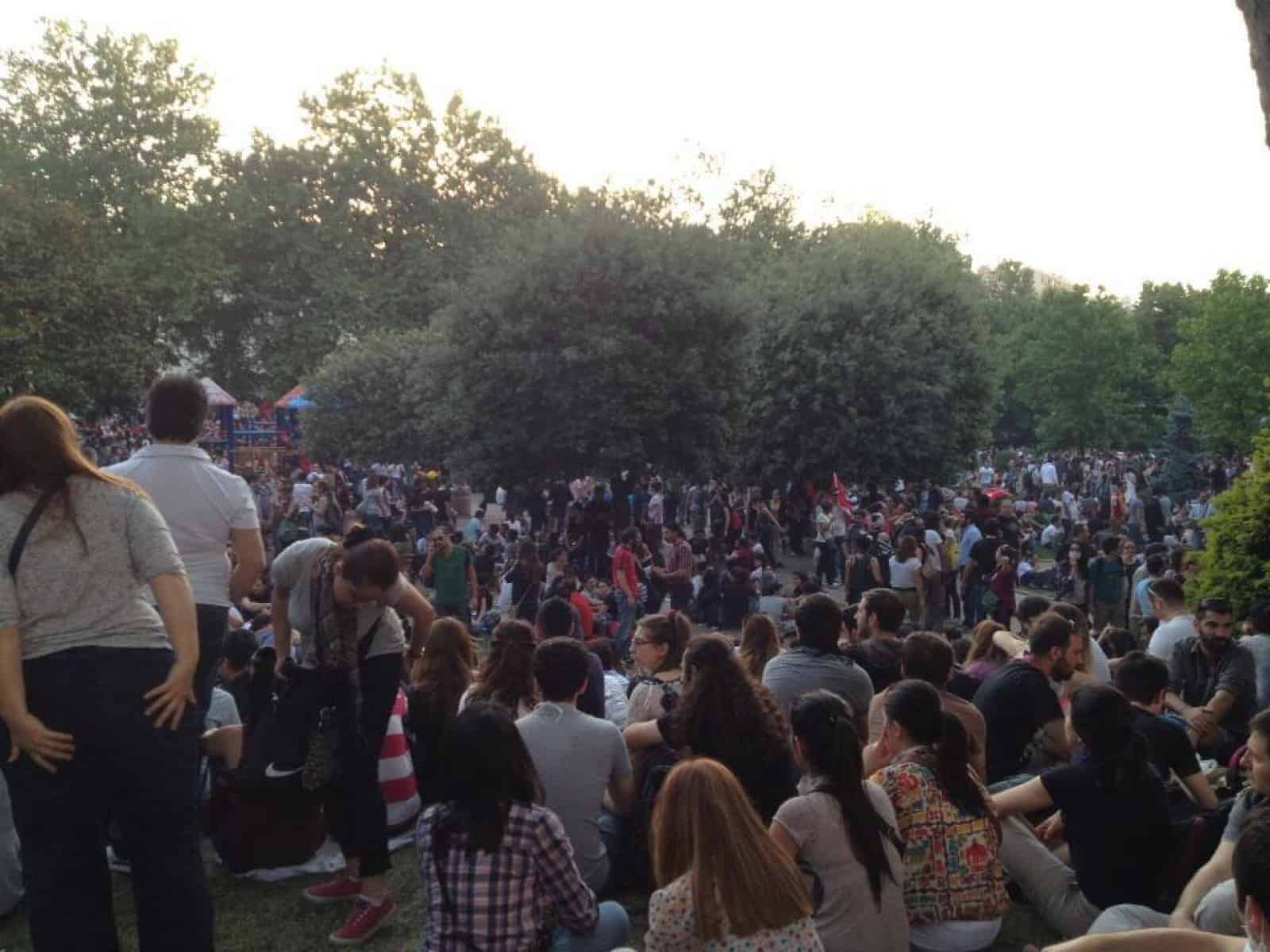 Protest in Istanbul im Taksim Gezi Park