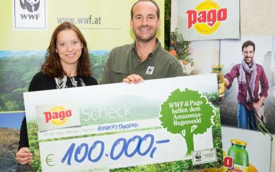Pago-Aktion bringt 100.000 Euro für WWF Regenwaldprojekt