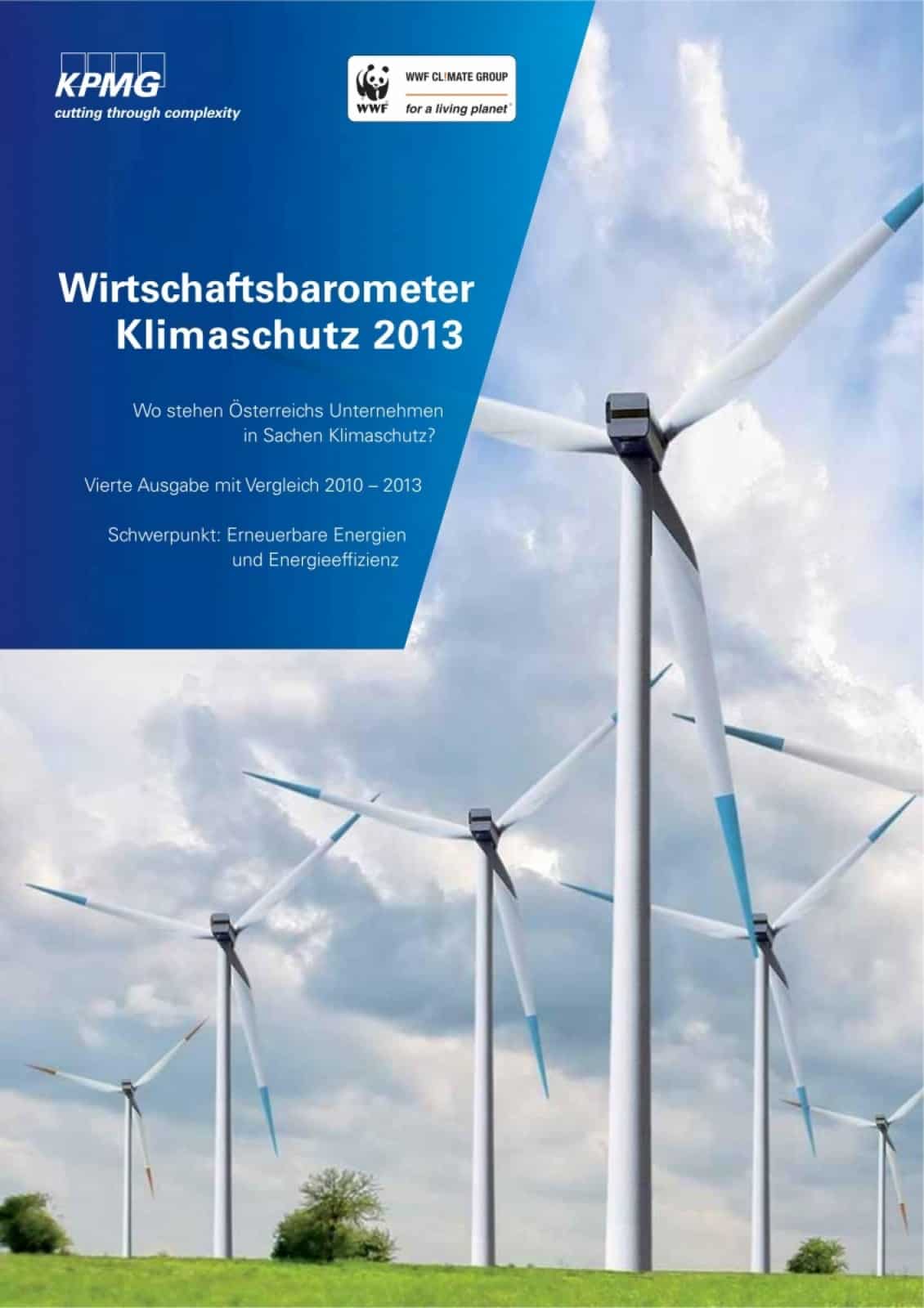 Cover Studie Wirtschaftbarometer Klimaschutz 2013