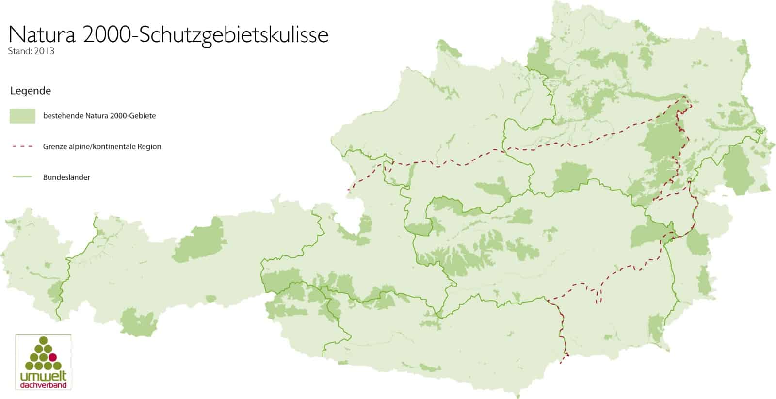 Karte Natura2000 Gebiete, © by UWD Karte Natura2000 Gebiete, © by UWD