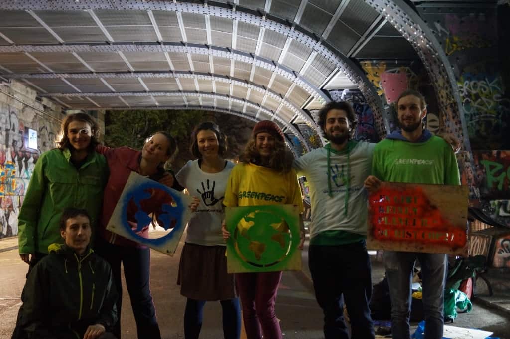 Graffitiaktion Generation Earth und Greenpeace