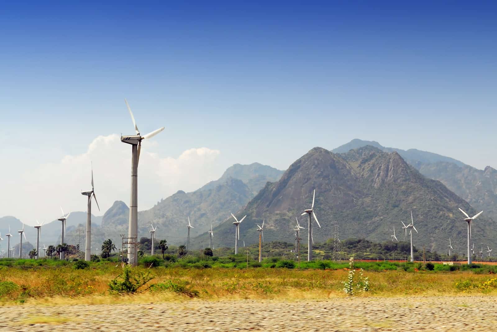 Windpark in Kanyakumari, Südindien