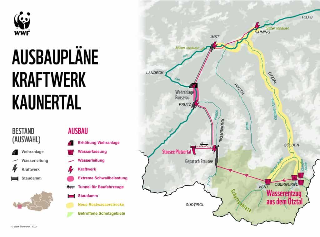 Ausbaupläne Kraftwerk Kaunertal WWF Österreich