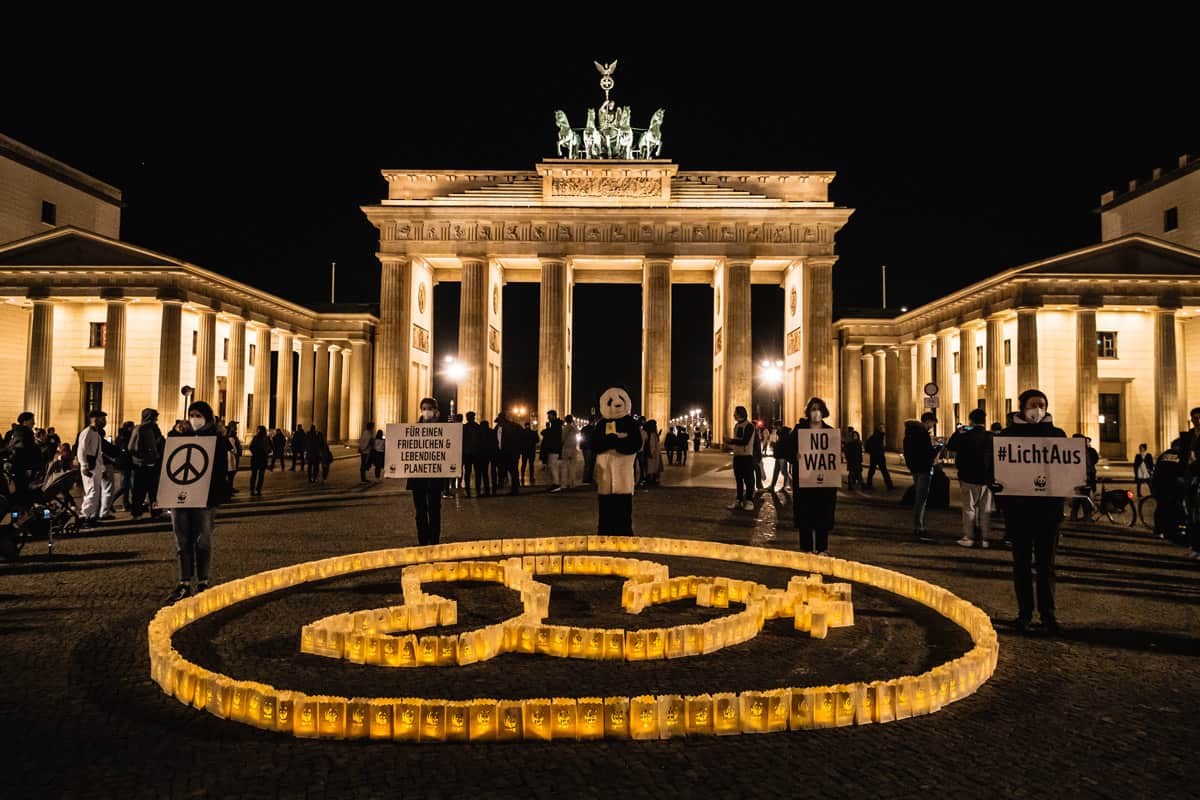 Earth Hour 2022 Deutschland: Berlin - Brandenburger Tor beleuchtet