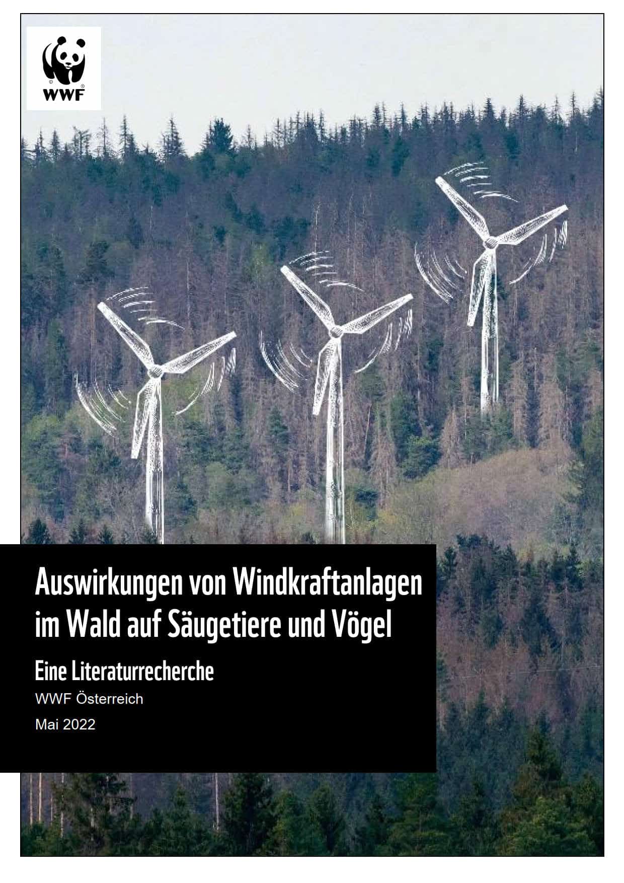 WWF Studie - Windkraftanlagen im Wald