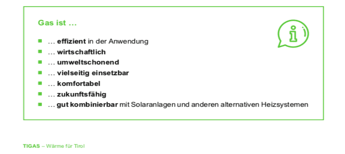 TIWAG website spricht vom umweltfreundlichen Gas