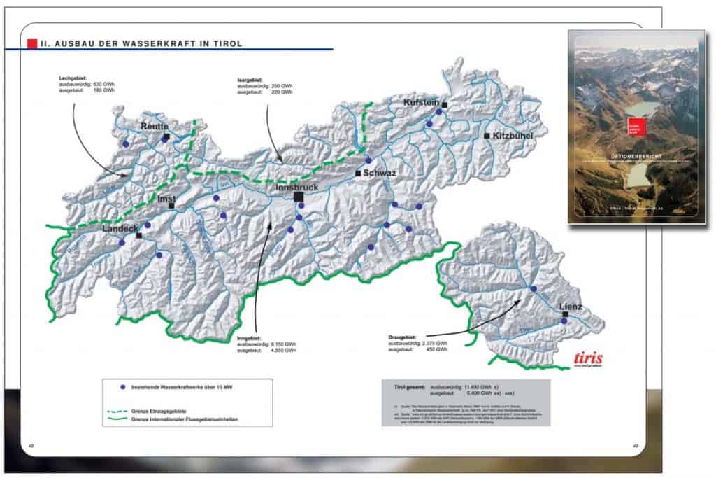 Ausbau Wasserkraft Tirol (c) TIWAG Optionenbericht