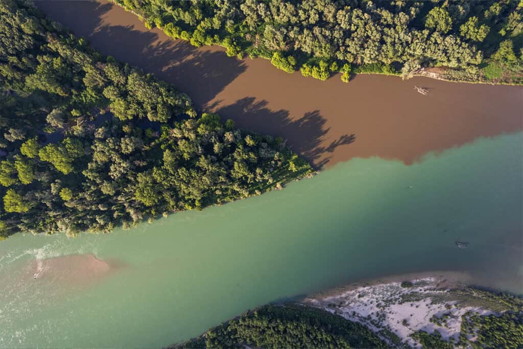 Mur Drau Zusammenfluss