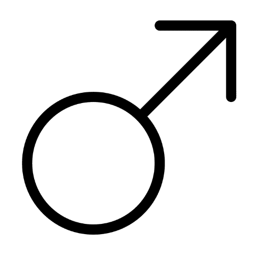 Icon mit männlichem Gender-Symbol