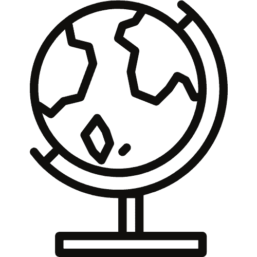 Icon mit Globus