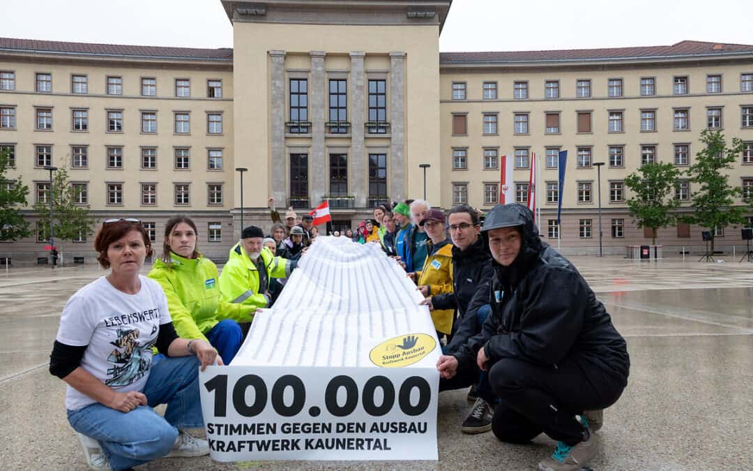 100.000 Unterschriften gegen den Ausbau Kraftwerk Kaunertal!