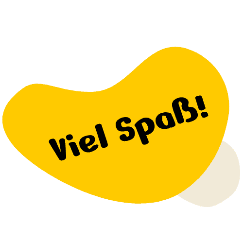 Gelber Farbklecks mit dem Text Viel Spaß! (c) WWF Gelber Farbklecks mit dem Text Viel Spaß!