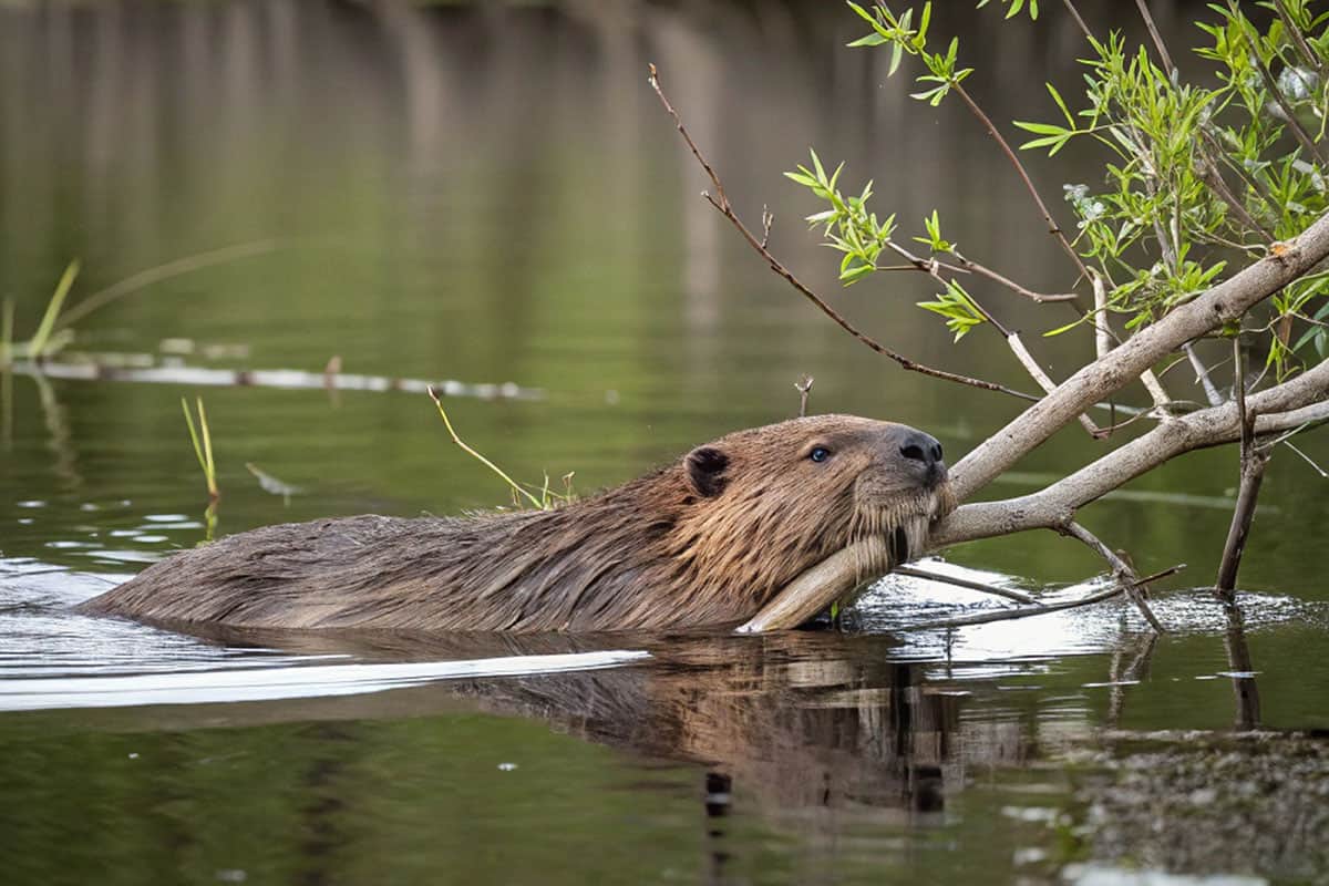 Biber mit Ast (c) AdobeStock_1389768509 Biber mit Ast