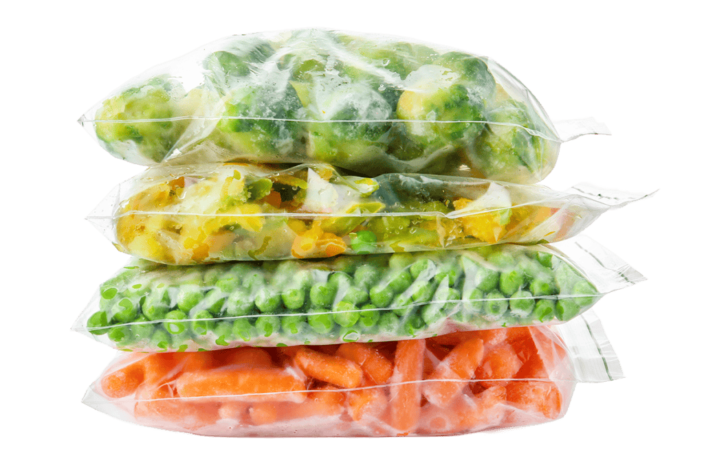 diverses Gemüse in Gefrierbeutel